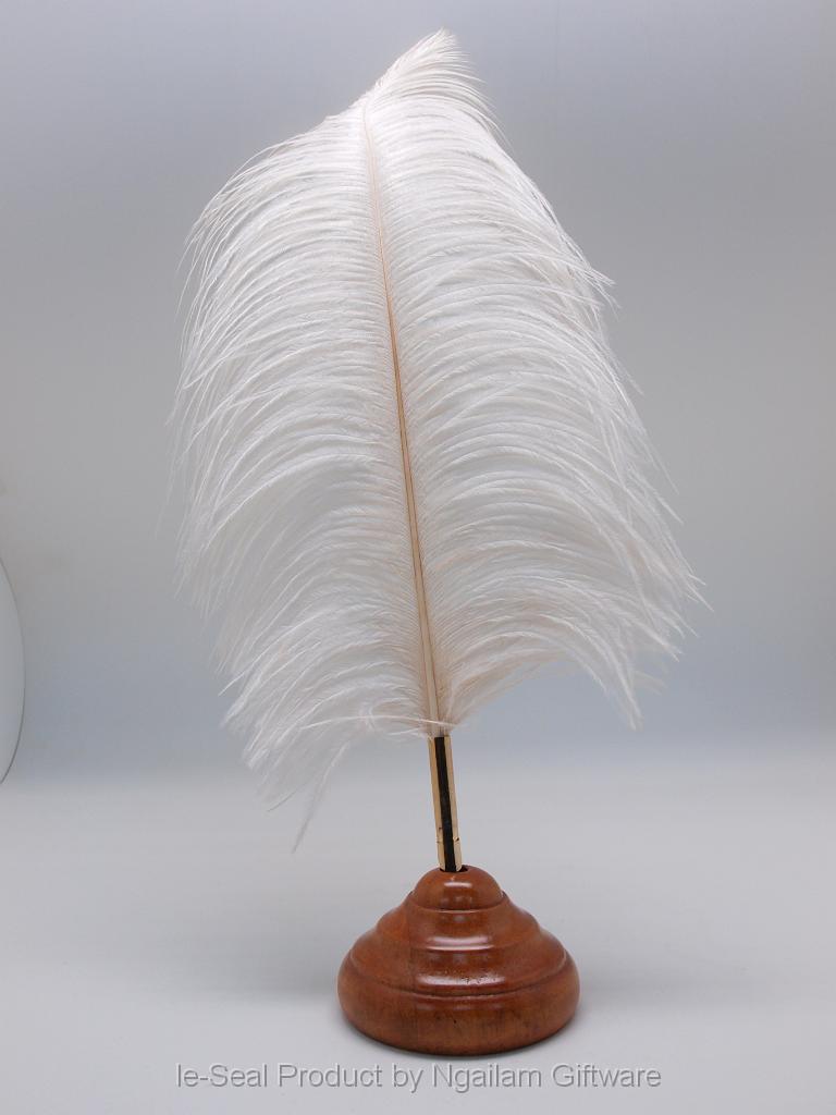 Feather pen 22-022-11-Simple-Single +  pen rest 11-025-11-Wood.JPG